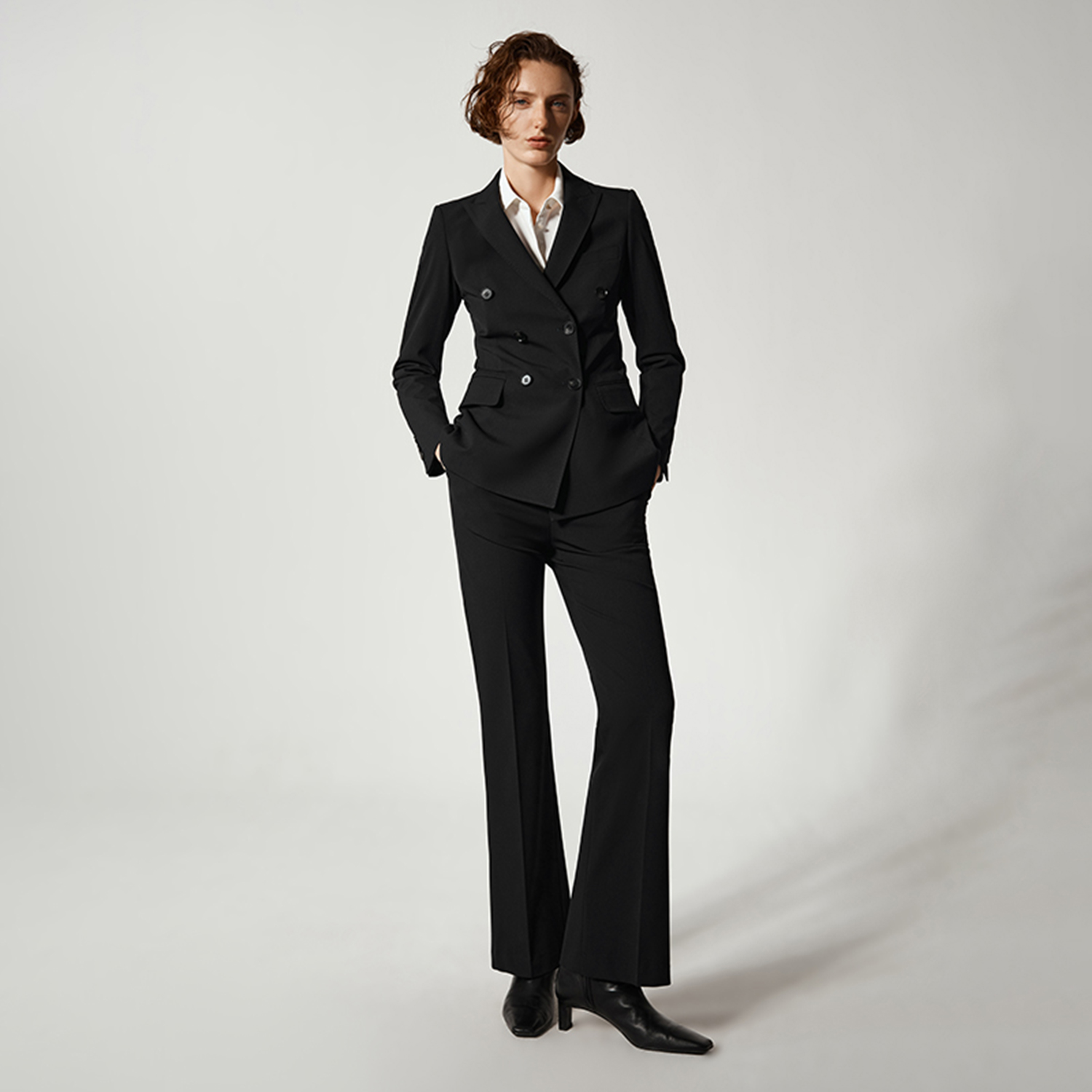 Women'S Fashion Blazer - Allingentle Damesbroekpak 2-delige set Double-Breasted Damesblazer