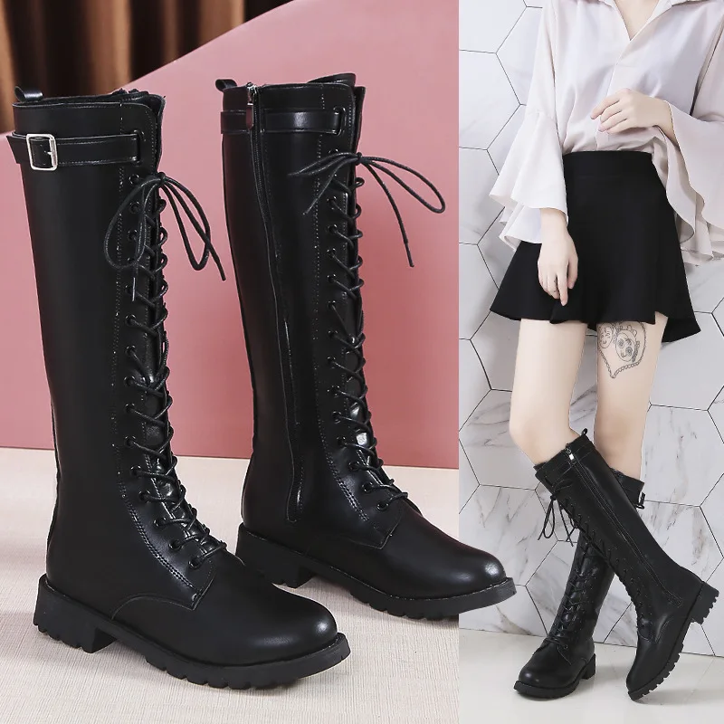 Women'S Fashion Boots 2025 - Winter Nieuwe Ronde Kop Dikke Zolen