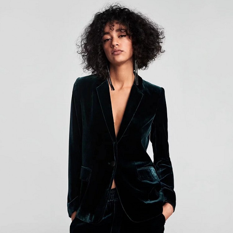 Velvet Blazer Women - Mandylandy Fluwelen Top Pakken Jassen Vrouwen