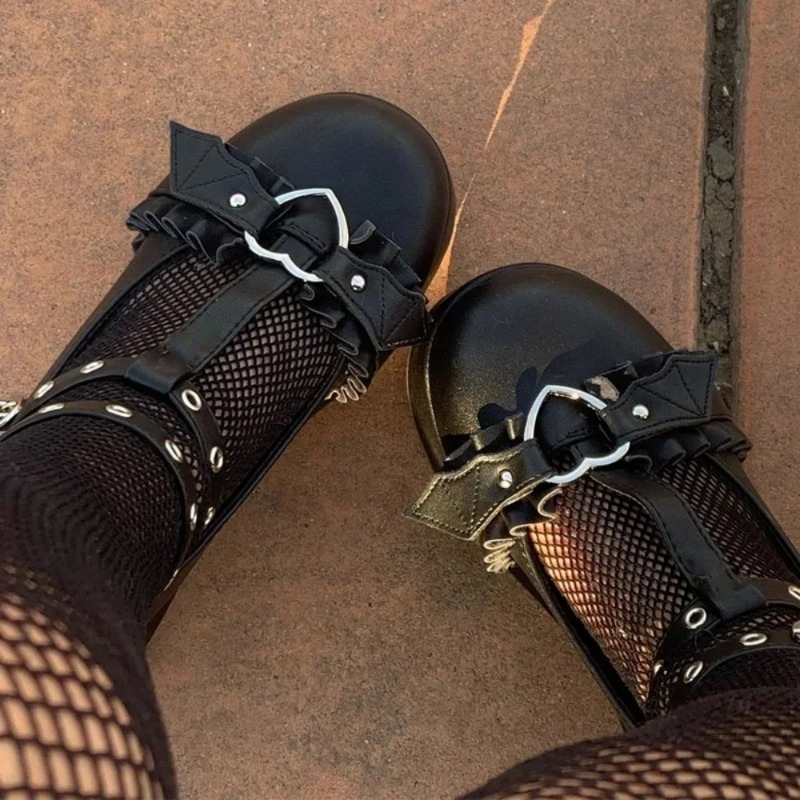 Women'S Fashion Walking Shoes - Nieuwe Zoete Hart Gesp Wiggen Mary