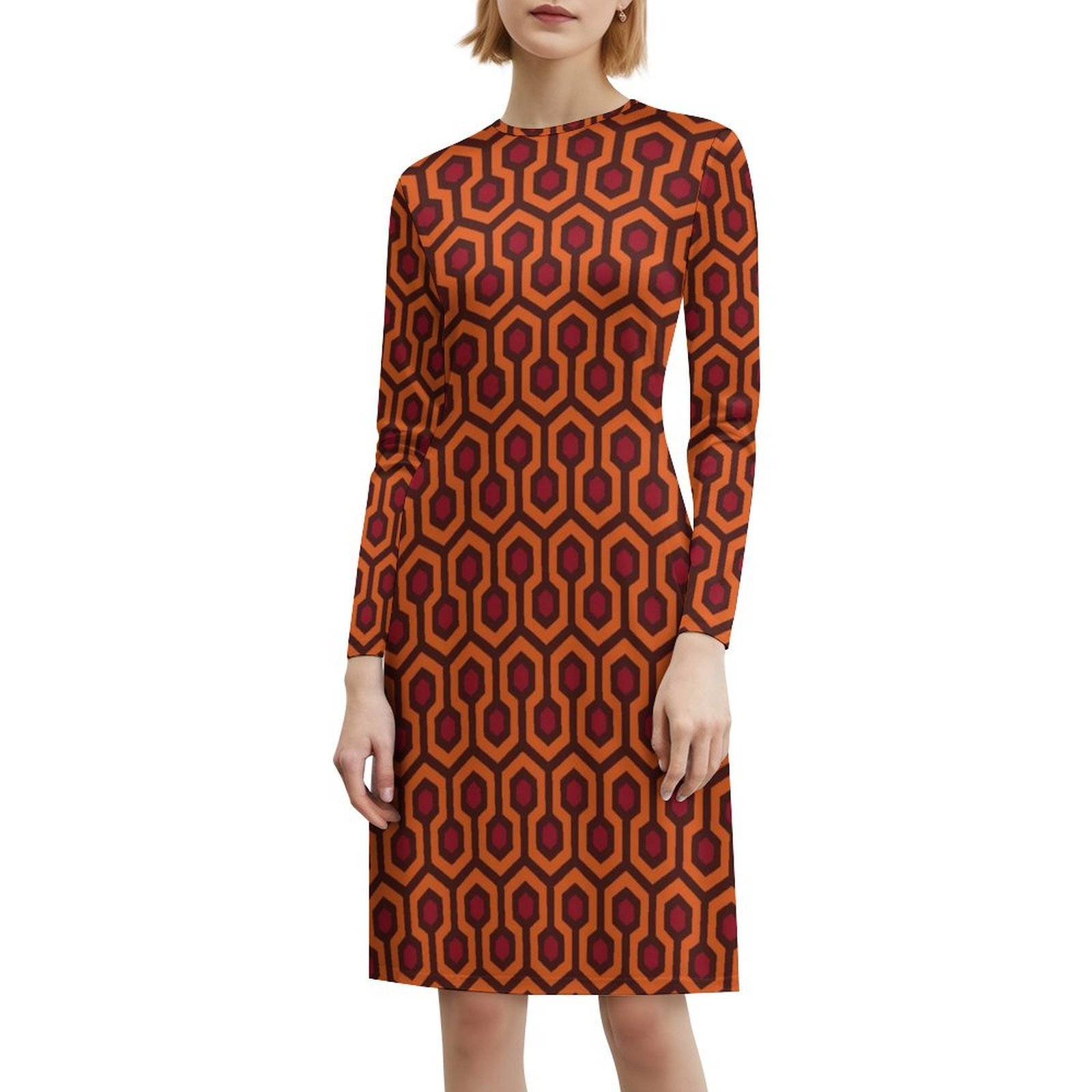 Women Fashion Gown - Overlook patroon Boho chique jurk elegante