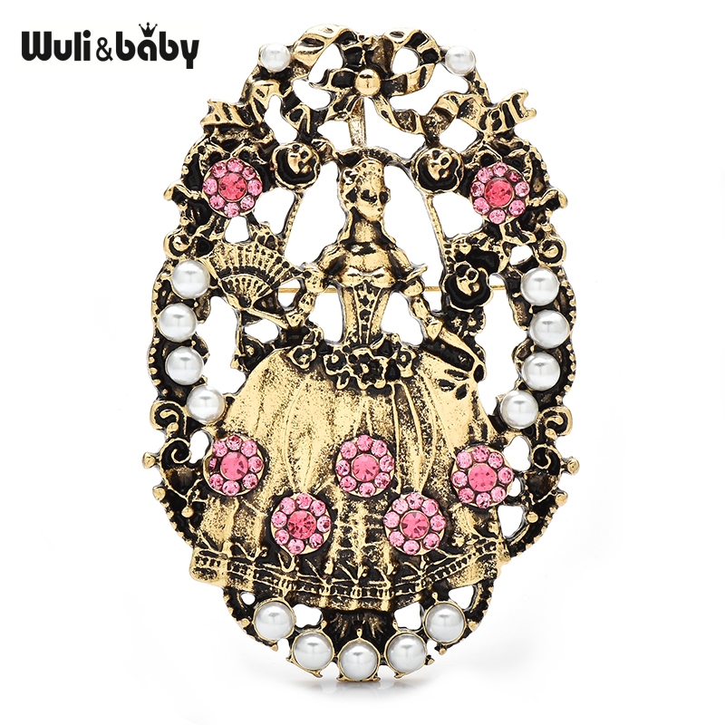 Women Fashion Fun - Wuli&baby Vintage Bloemen Dame Broches Voor