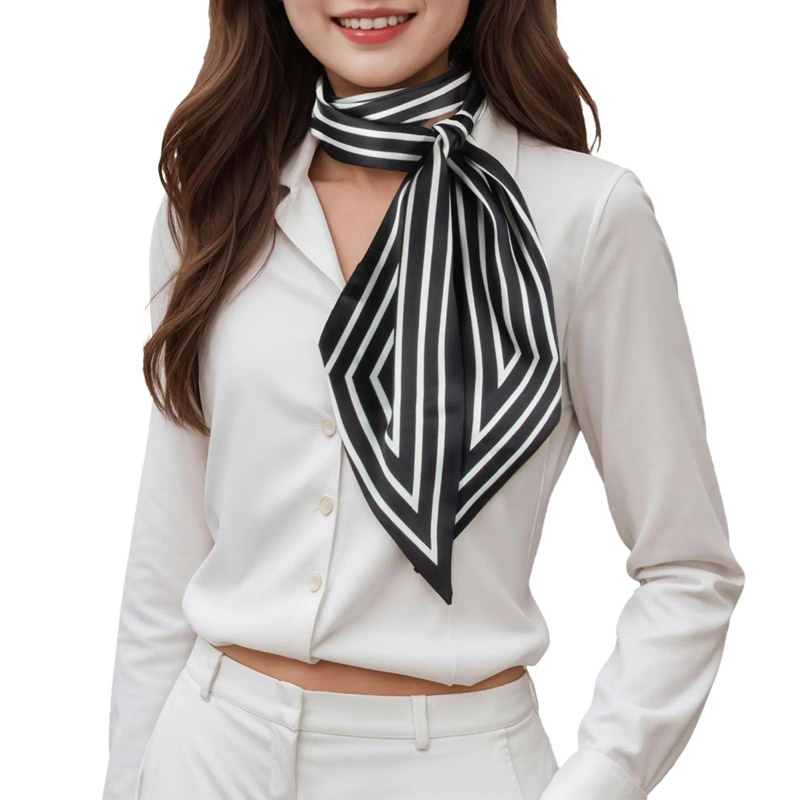 Women Fashion Necktie - Mode Strepen Haarlint Sjaal Vrouwen Das
