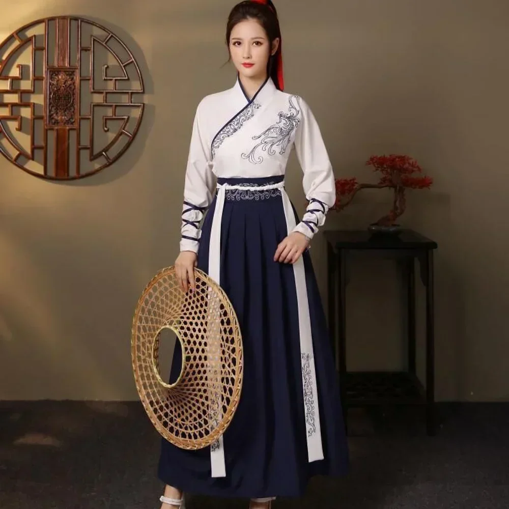 Women'S Fashion Leggings - Moderne Hanfu Dames Toprok 2-delige set