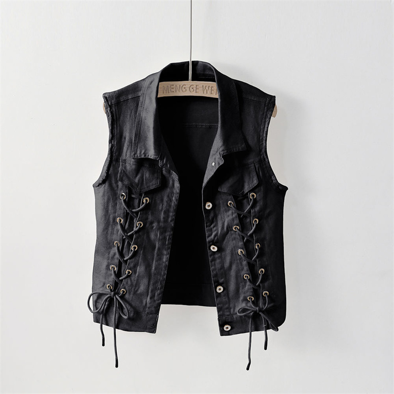 Women Fashion Jeans Top - Mode Denim Vest Vrouwelijke Lente Herfst
