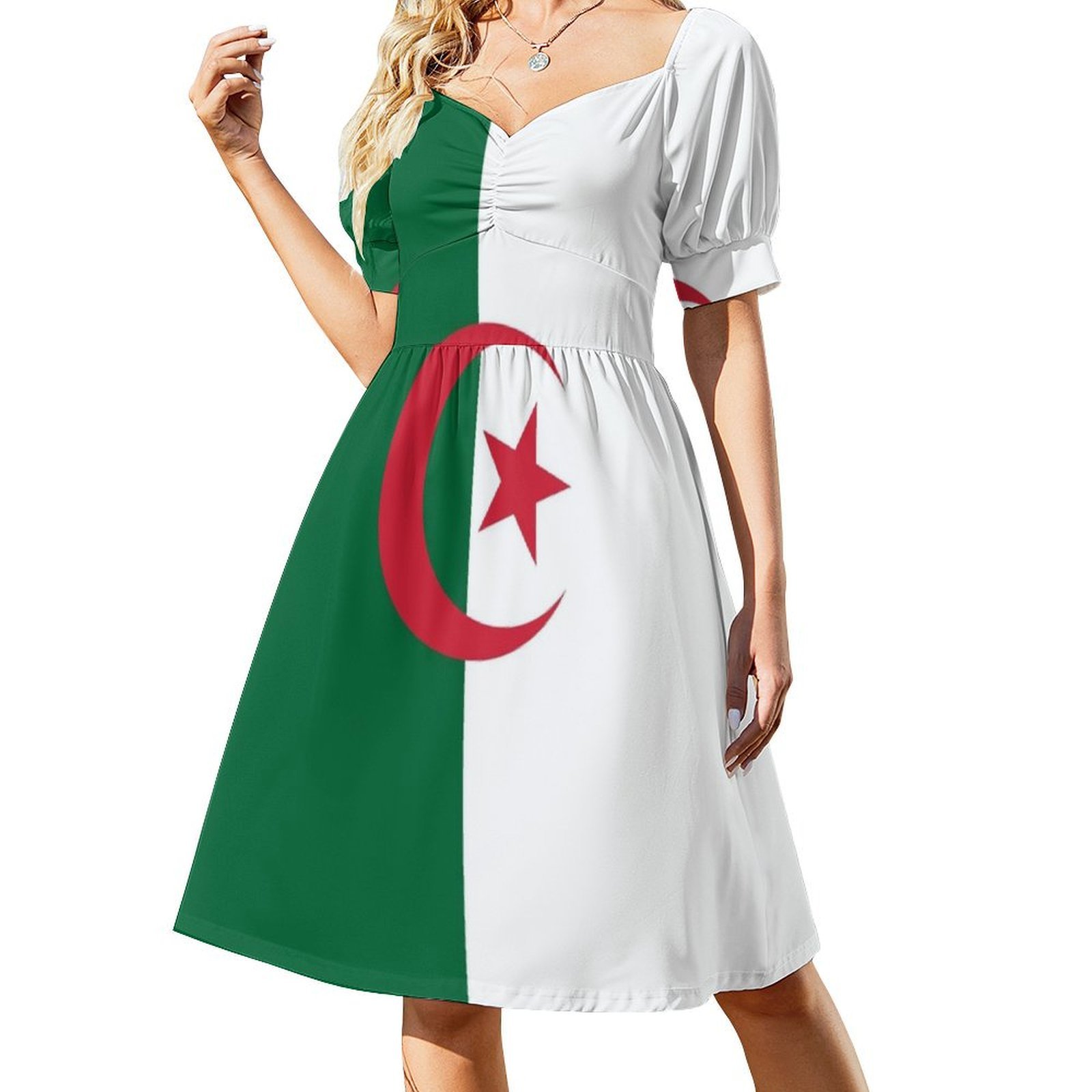Women Fashion Gown - Algerijnse vlag Boho chique jurk elegante
