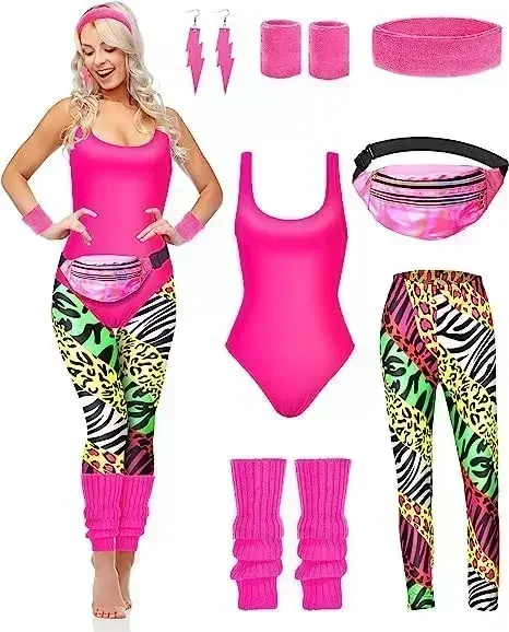 Women'S Fashion From The 90S - 7 stuks jaren '80 Fancy Workout