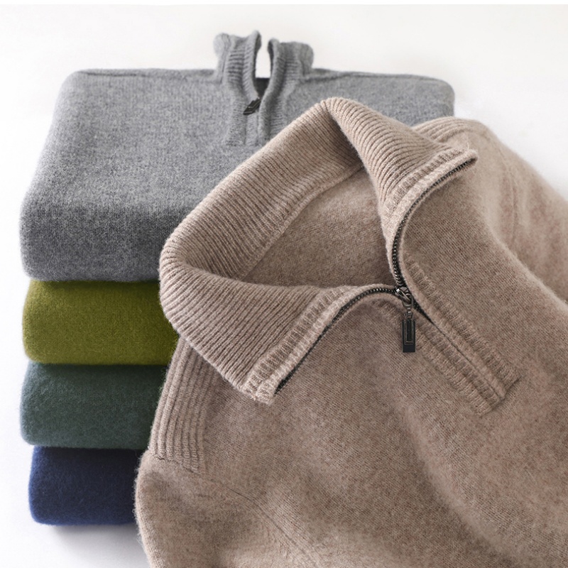 Ribbed Knit Sweater - Herfst/Winter Nieuwe Heren 100% Zuivere Wollen