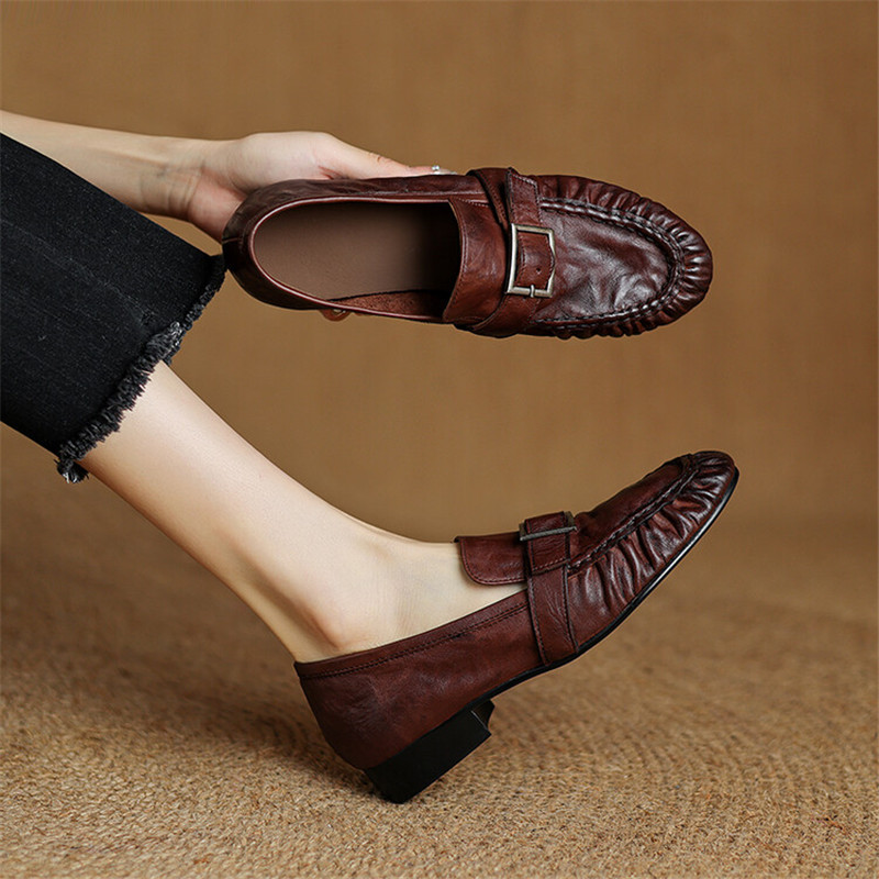 Women'S Fashion Walking Shoes - Nieuwe Herfst Echt Leer Vrouwen Pumps