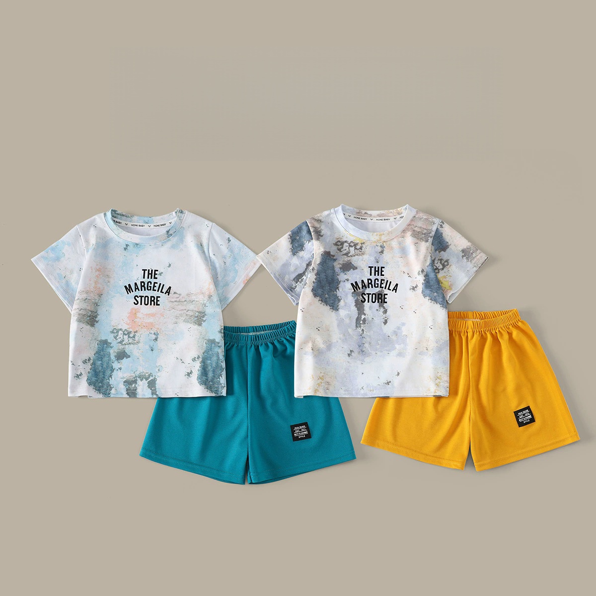 Tie Dye Two Piece - Zomeroutfit voor kinderen, tie-dye, tweedelige outfit,