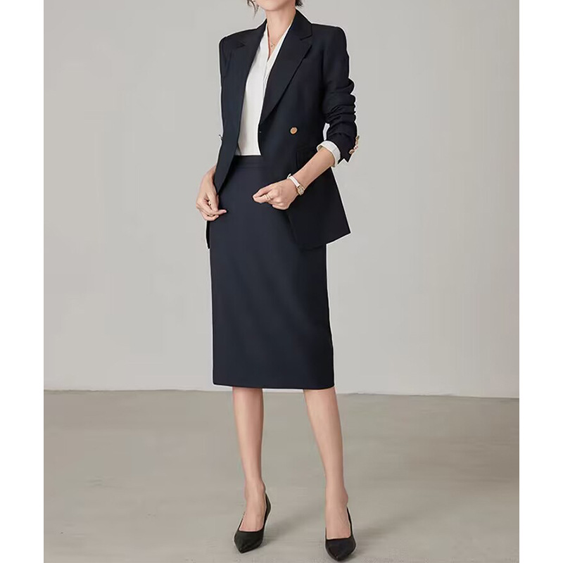 Women'S Fashion Blazer - Allingentle Damespakrok 2-delig 2-knoops blazer &