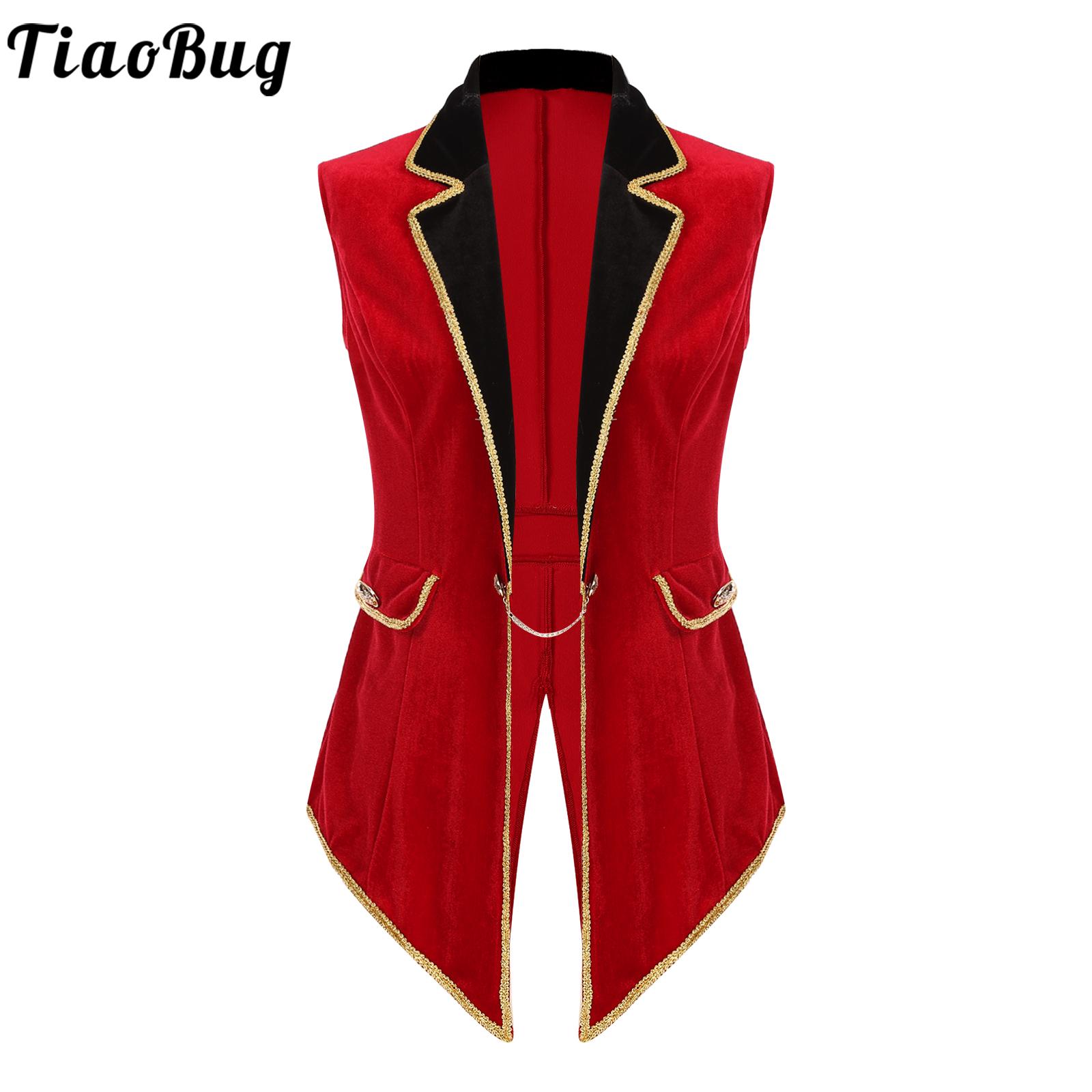 Velvet Blazer Women - Womens Circus Circusdirecteur Kostuums Halloween Showman