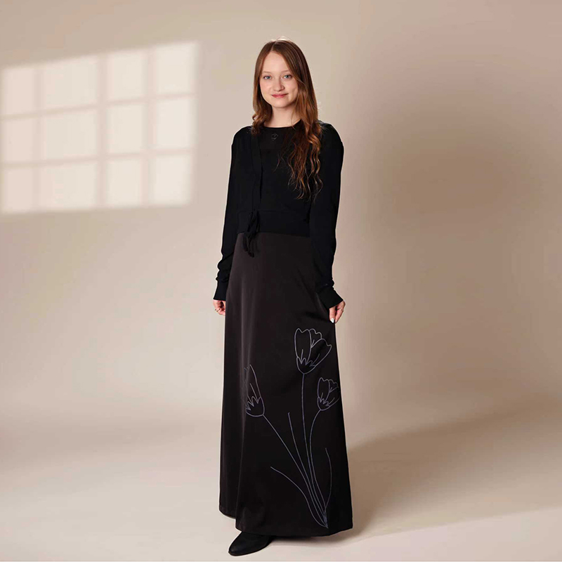 Ribbed Knit Sweater - Maxi-jurk A-lijn mouwloos dames satijnen jurk
