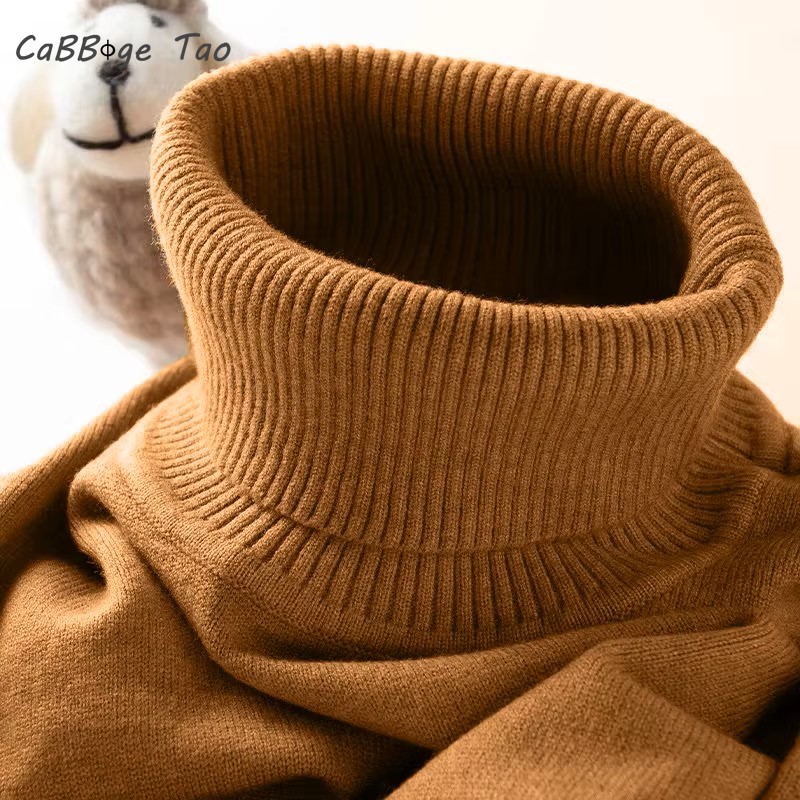Ribbed Knit Sweater - Heren Coltrui Slim Fit Gebreide Casual