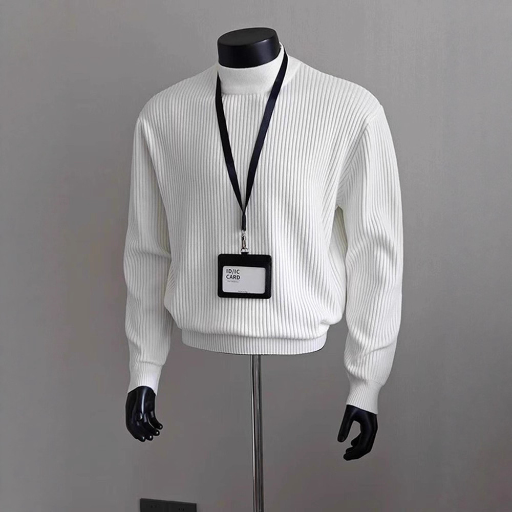 Ribbed Knit Sweater - Man basislaag 2026 lente heren Clean