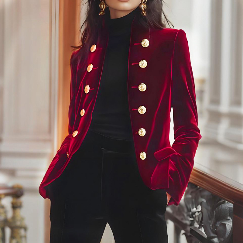 Velvet Blazer Women - 2025, herfst en winter nieuwe damesmode