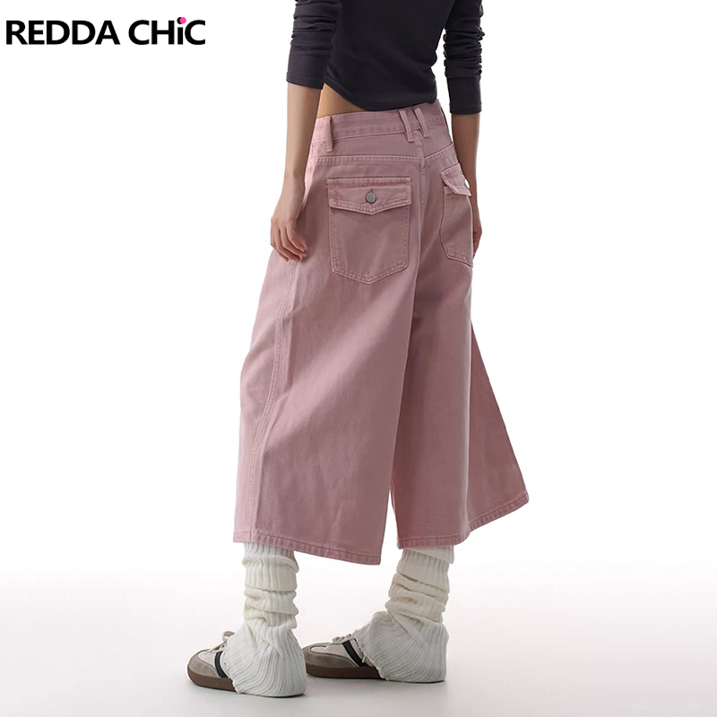 Denim Shorts Women - REDDACHiC Roze Cargo Jean Shorts Dames
