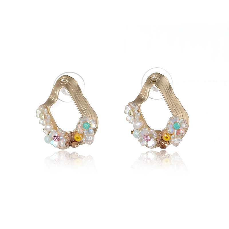 Women Fashion Nz - Etnische vintage zoetwaterparel kristallen oorbel studs