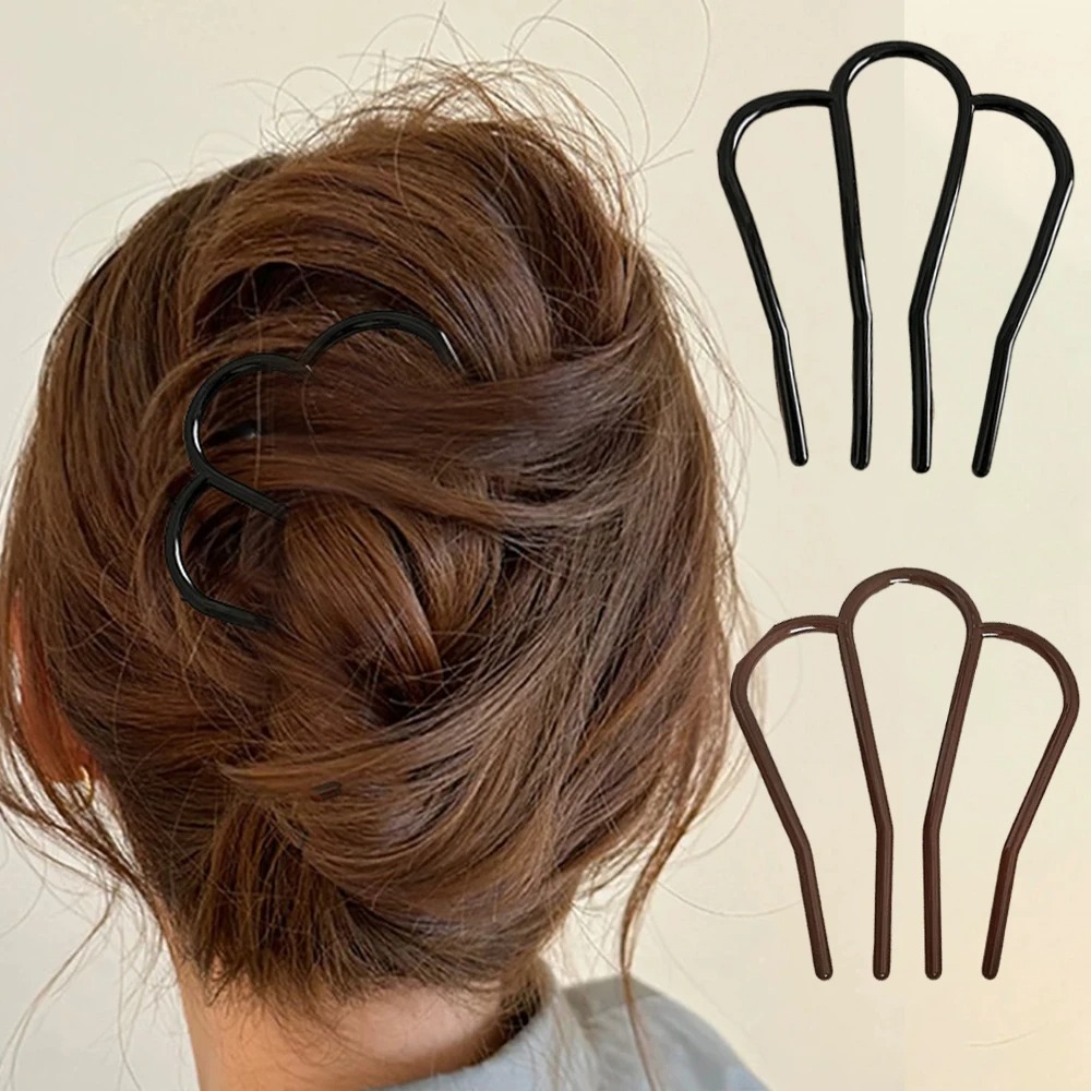 Women Fashion Hub - Elegante zachte acryl U-vormige haarstokjes voor