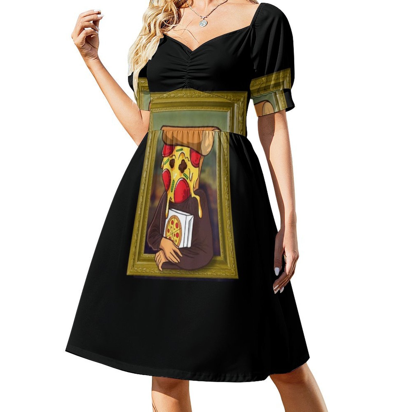 De Pizza Mona Lisa Grappige Ku - Smocked Dress Women recensie en prijs