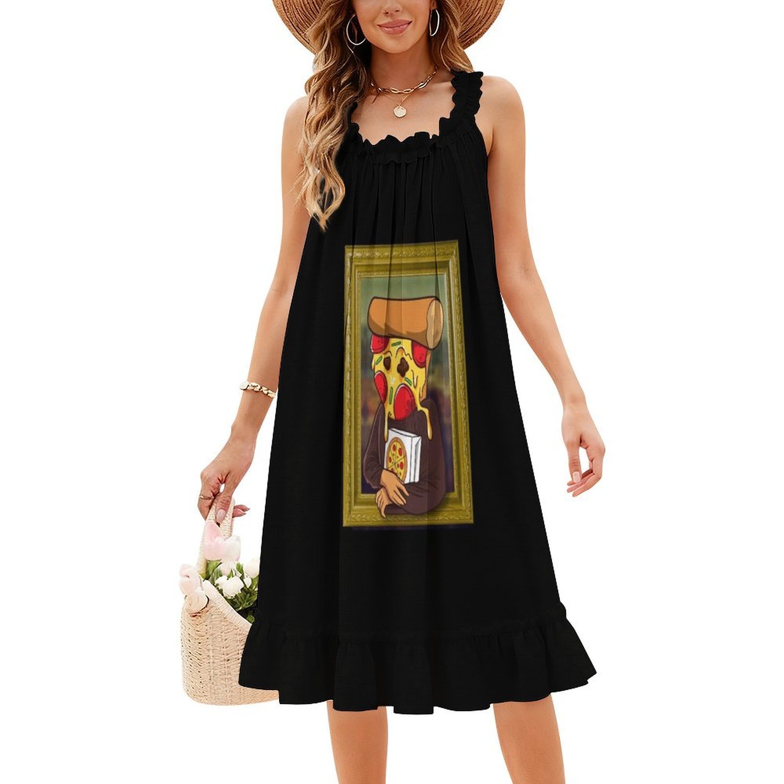 De Pizza Mona Lisa Grappige Ku - Smocked Dress Women recensie en prijs