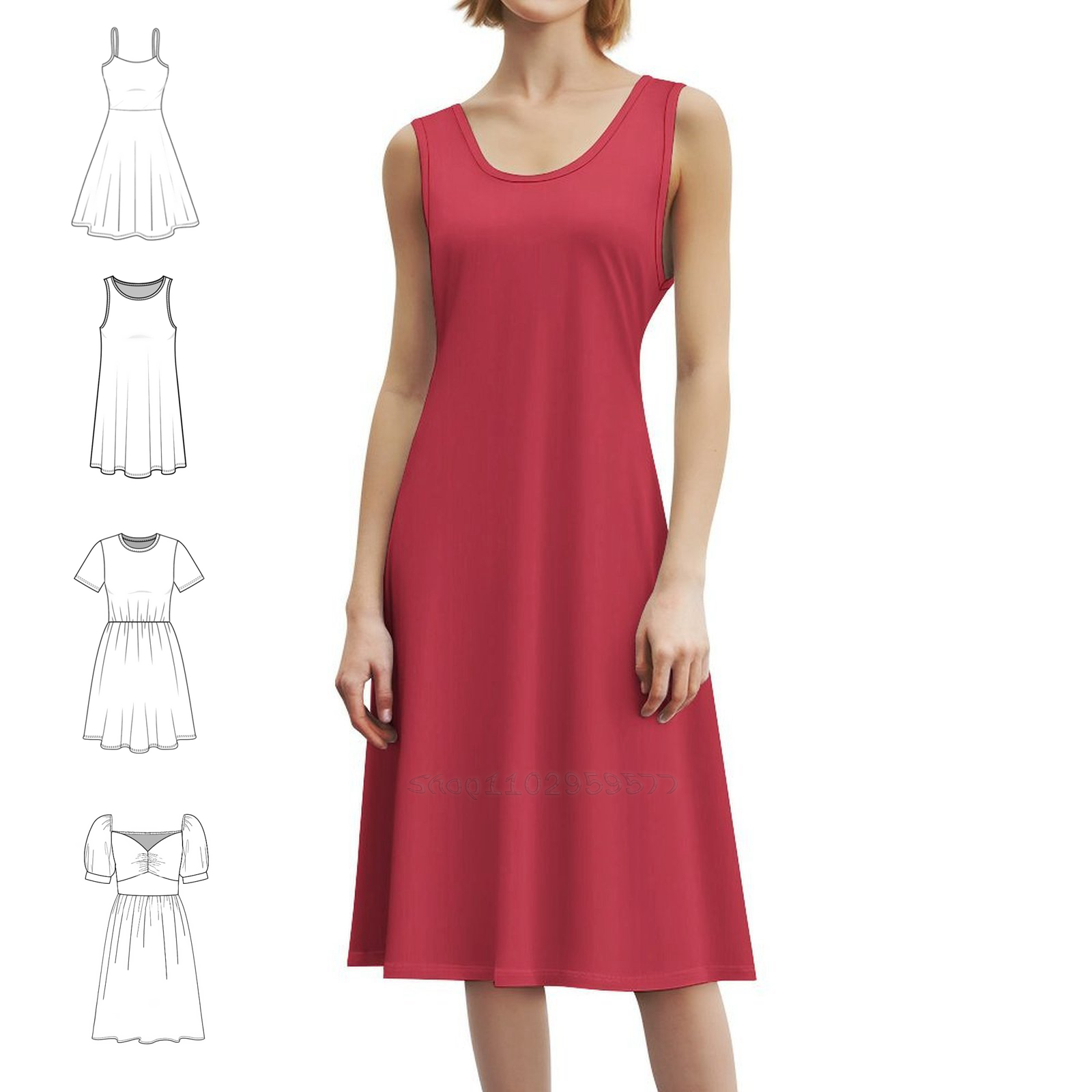Paprika Bloemen Kieljurk Voor  - Smocked Dress Women recensie en prijs