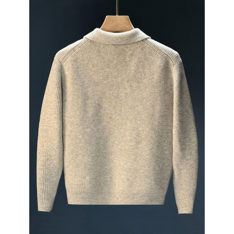 Heren polokraag halfgeknoopte  - Ribbed Knit Sweater recensie en prijs