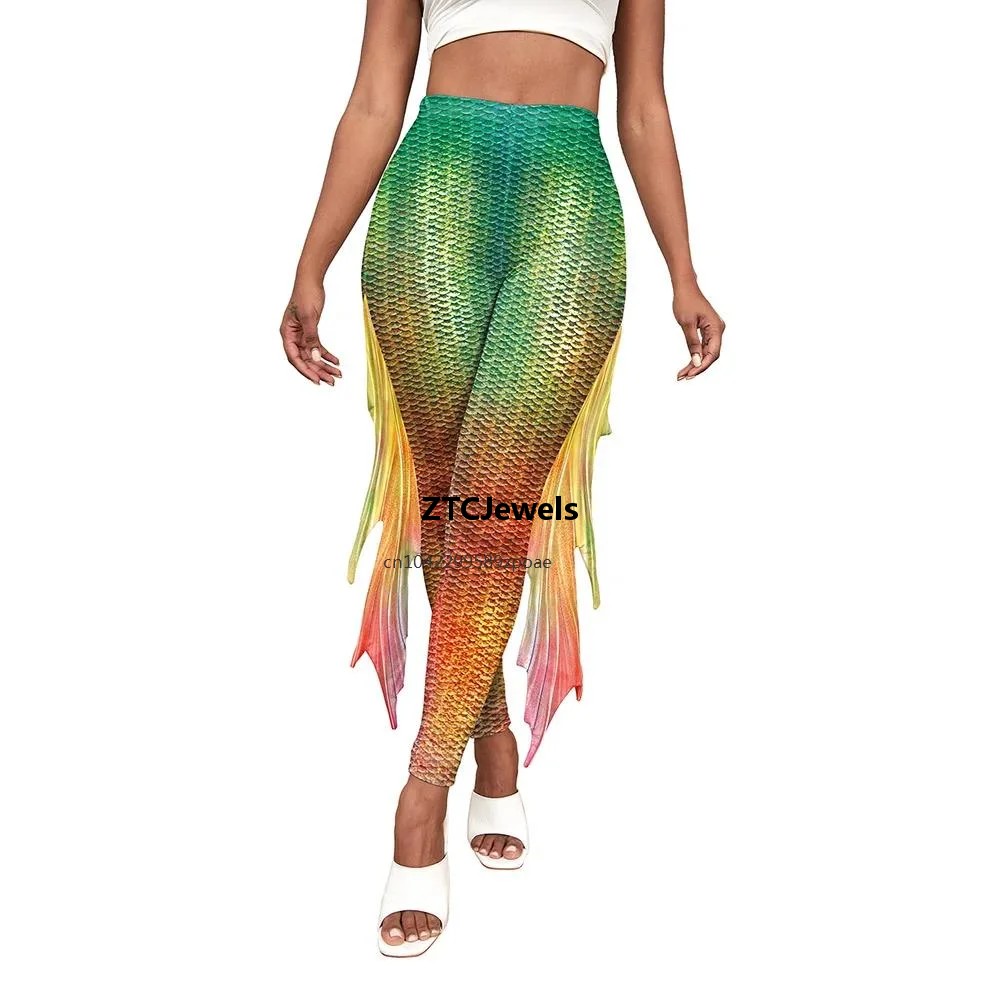 Zeemeermin schaal bedrukte leg - Women'S Fashion Leggings recensie en prijs