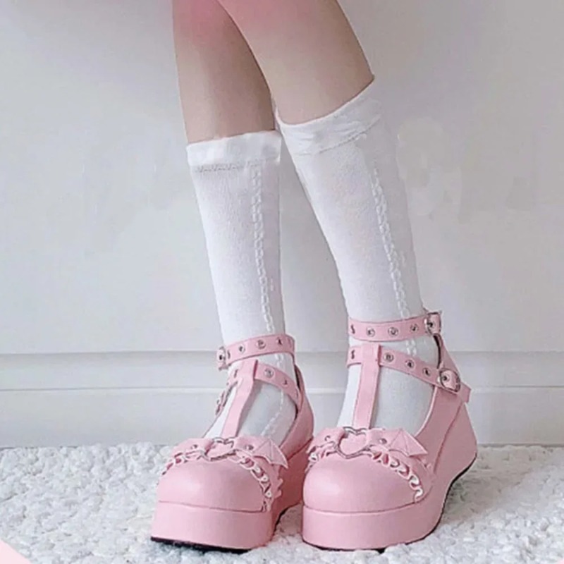 Nieuwe Zoete Hart Gesp Wiggen  - Women'S Fashion Walking Shoes recensie en prijs