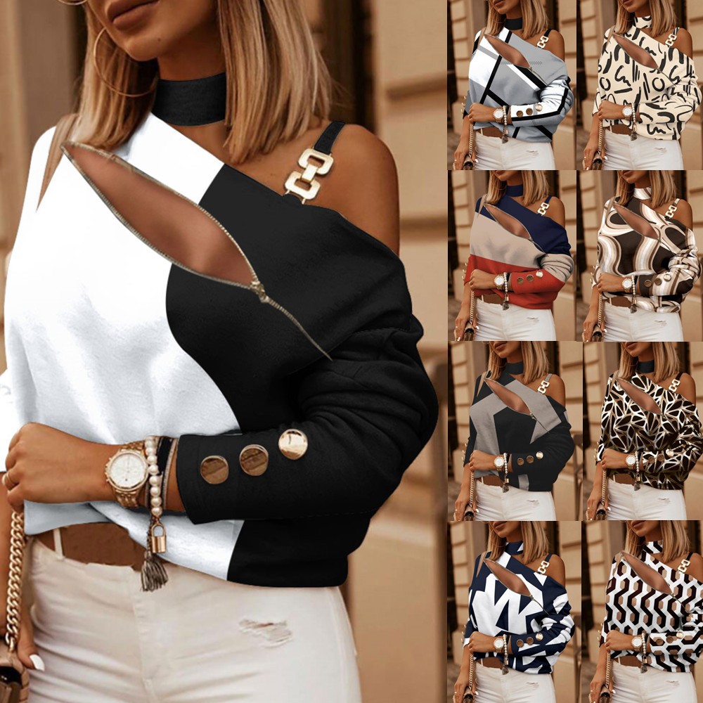 Off-shoulder blouse voor dames - Women Fashion Blouse recensie en prijs