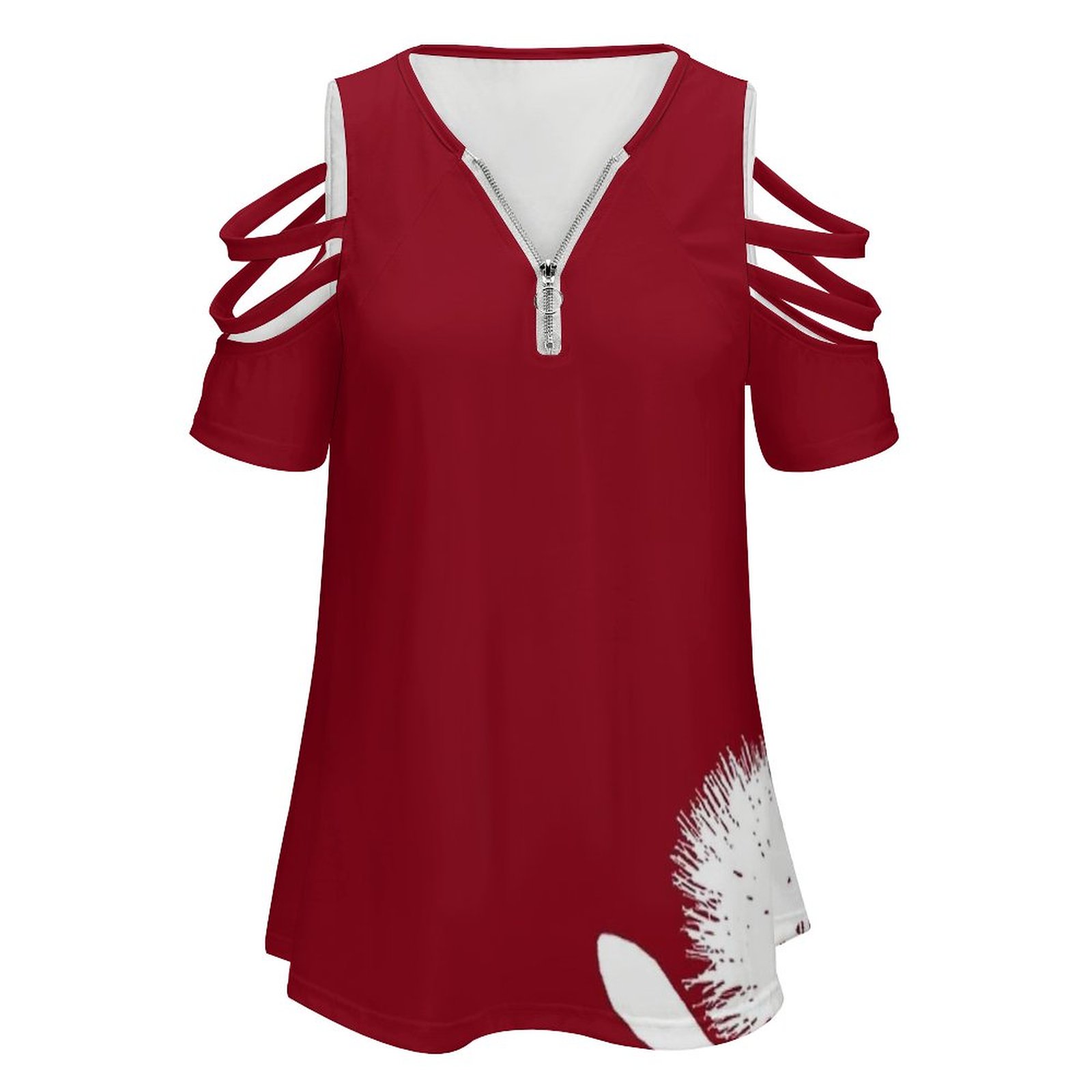 Pohutukawa-Wit Op Rood Vrouwen - Women Fashion Nz recensie en prijs