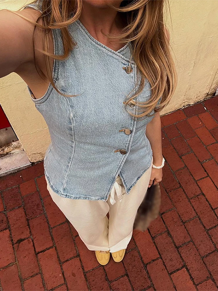 CPSYMYM Elegante Denim Vest Ro - Denim Shorts Women recensie en prijs
