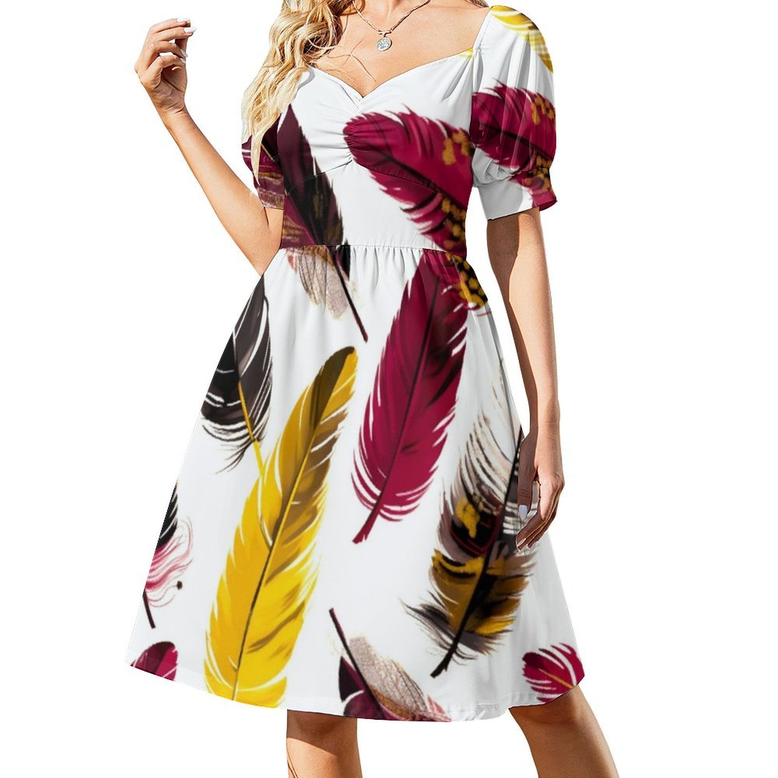 Veren-roze ivoor goud zwart 3- - Smocked Dress Women recensie en prijs