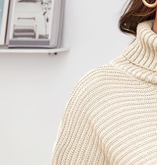 Plus Size trui-jurk met turtle - Ribbed Knit Sweater recensie en prijs