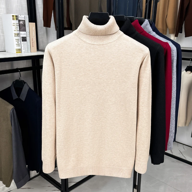 Heren trui met hoge hals, lang - Ribbed Knit Sweater recensie en prijs