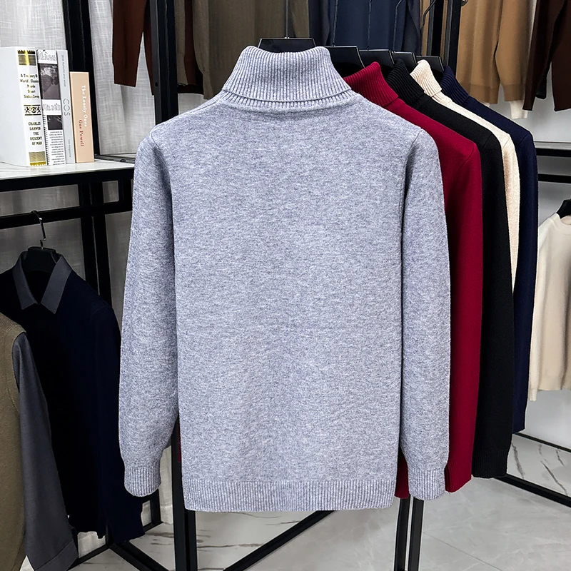 Heren trui met hoge hals, lang - Ribbed Knit Sweater recensie en prijs