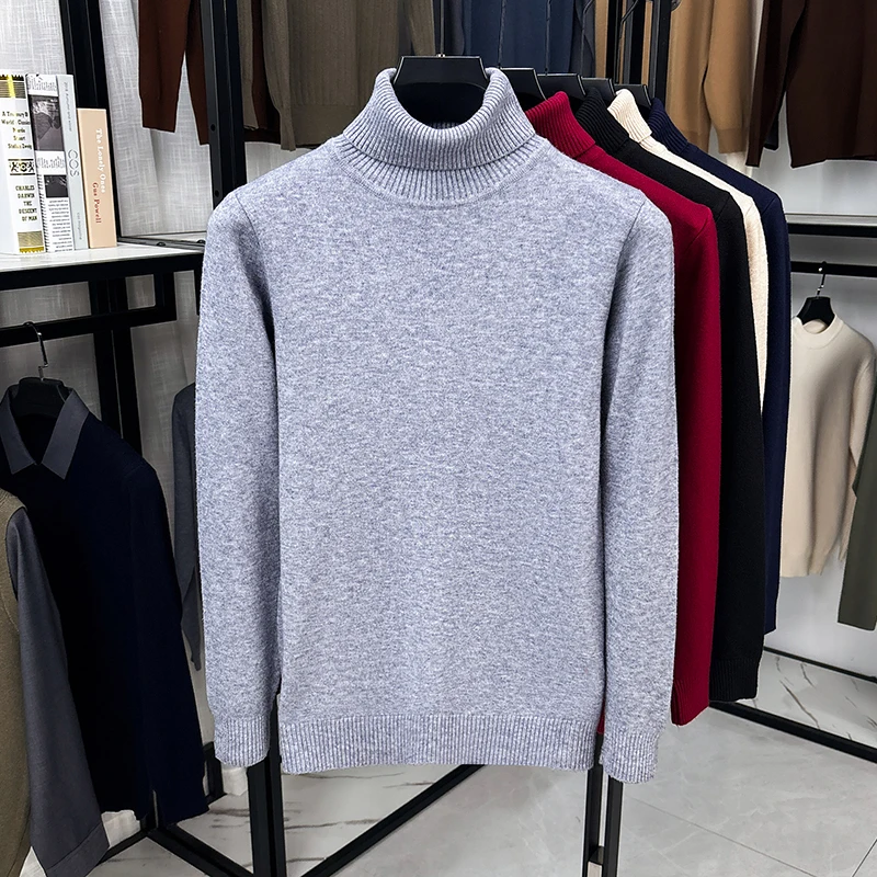 Heren trui met hoge hals, lang - Ribbed Knit Sweater recensie en prijs