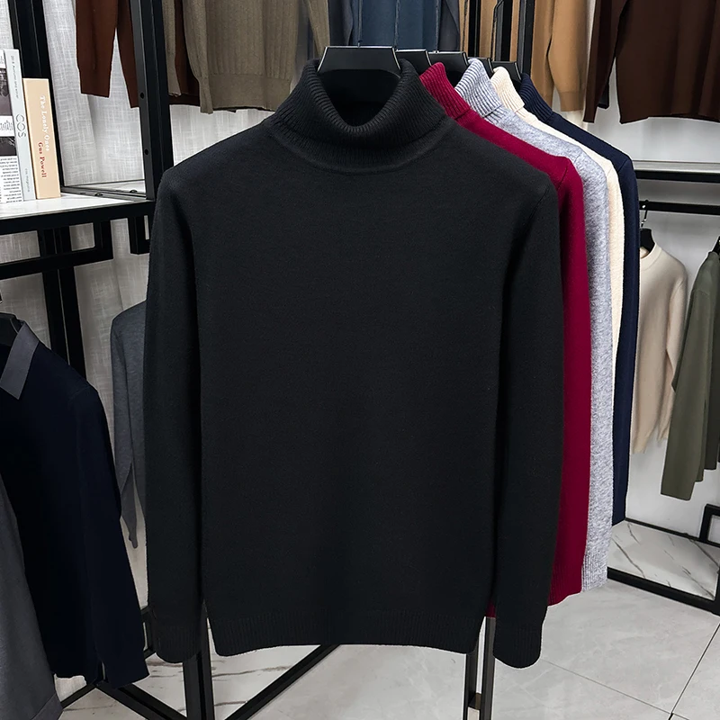 Heren trui met hoge hals, lang - Ribbed Knit Sweater recensie en prijs