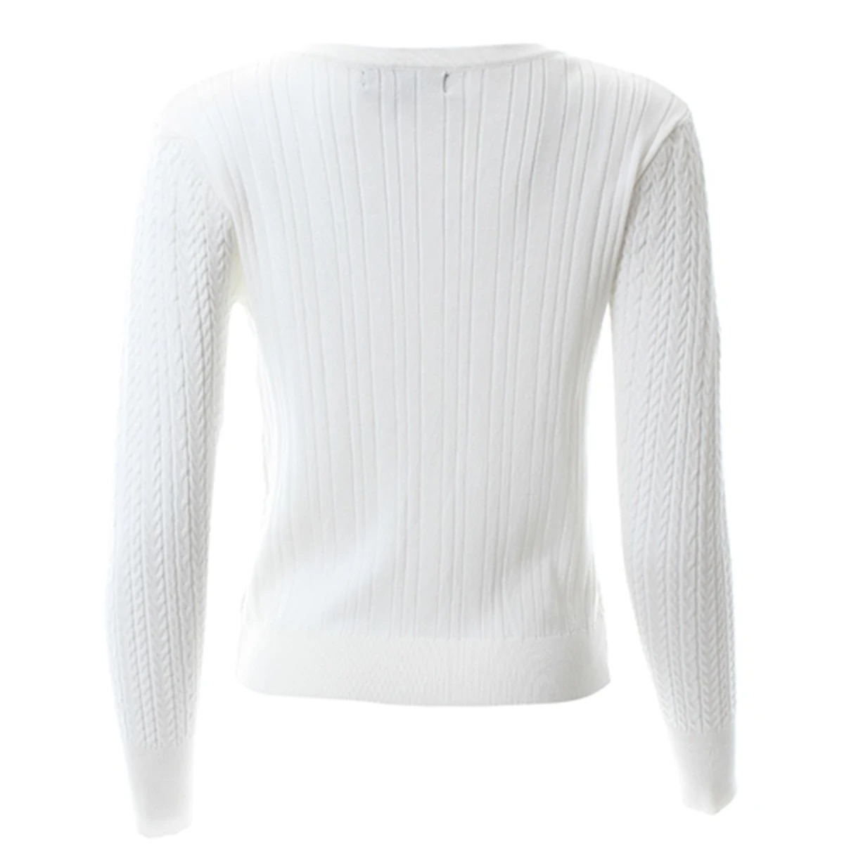 Plus Size Dames Button Down La - Ribbed Knit Sweater recensie en prijs