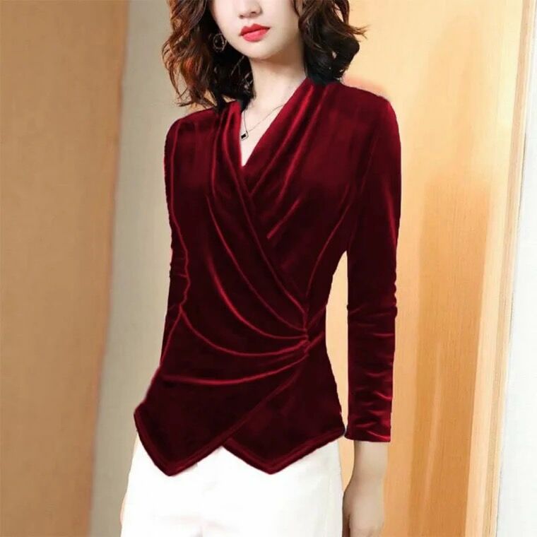 Damesblouse 2025, herfst goud  - Velvet Blazer Women recensie en prijs