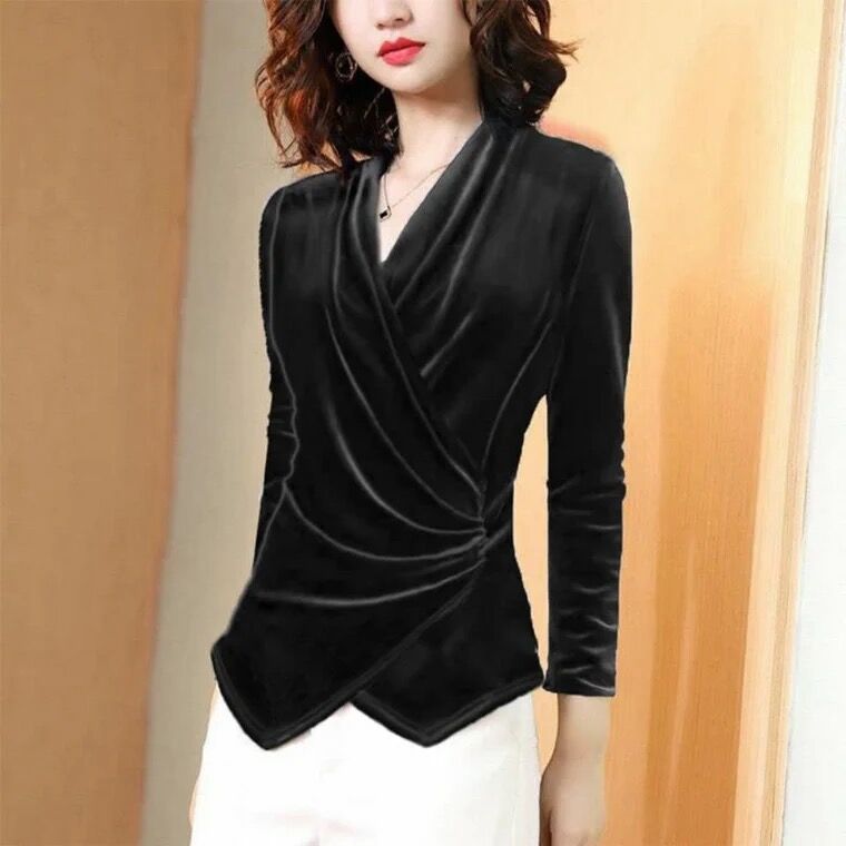 Damesblouse 2025, herfst goud  - Velvet Blazer Women recensie en prijs