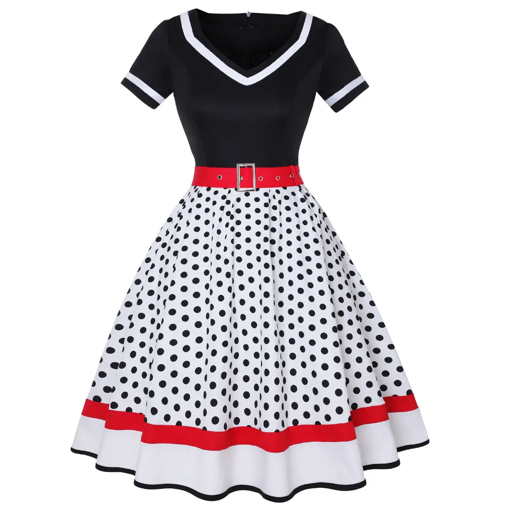 Vintage V-hals korte mouw swin - Women'S Fashion In The 50S recensie en prijs