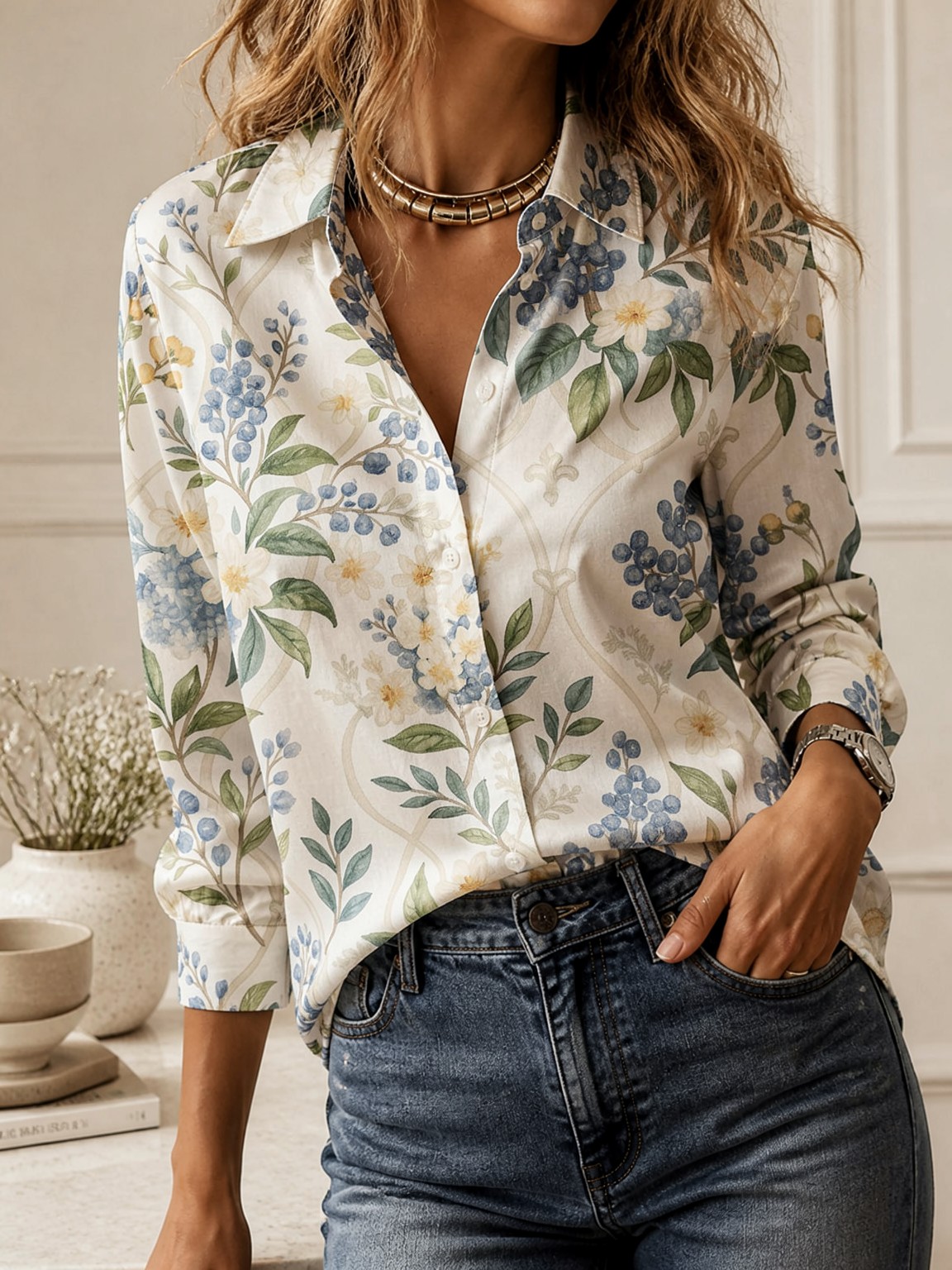 Casual all-match blouse met kr - Women Fashion Blouse recensie en prijs