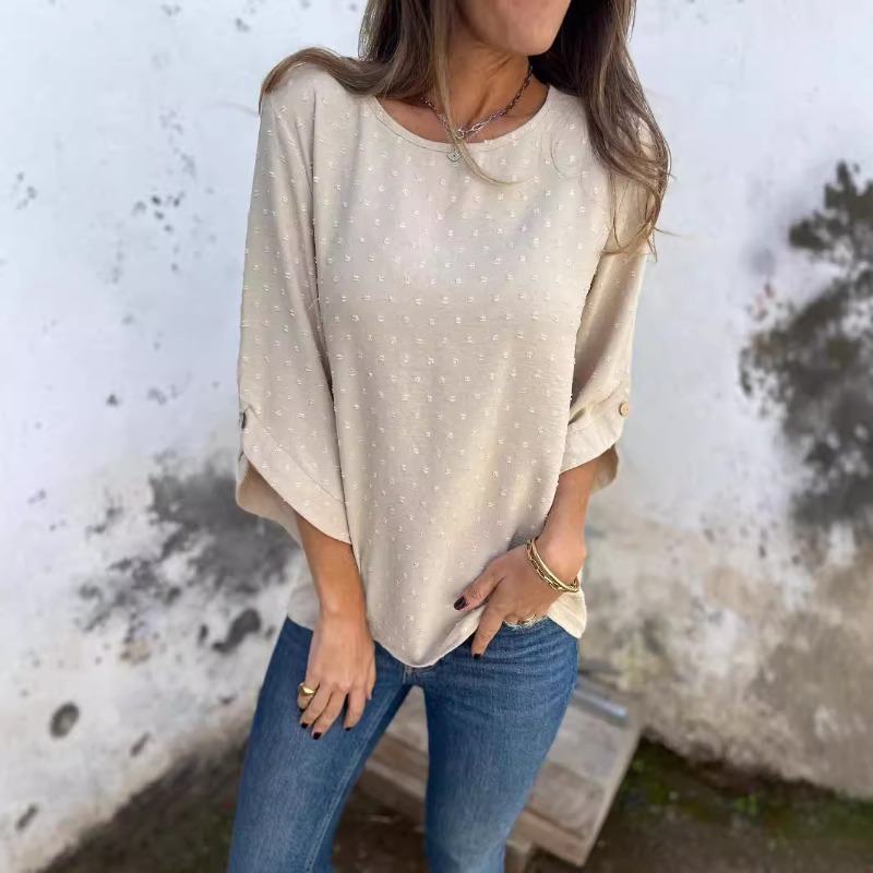 Dames Swiss Dot Jacquard Blous - Women Fashion Blouse recensie en prijs