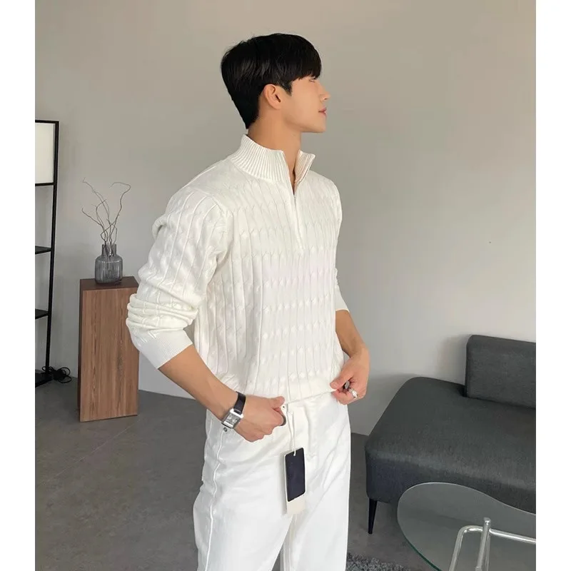Heren trui casual jacquard pat - Ribbed Knit Sweater recensie en prijs
