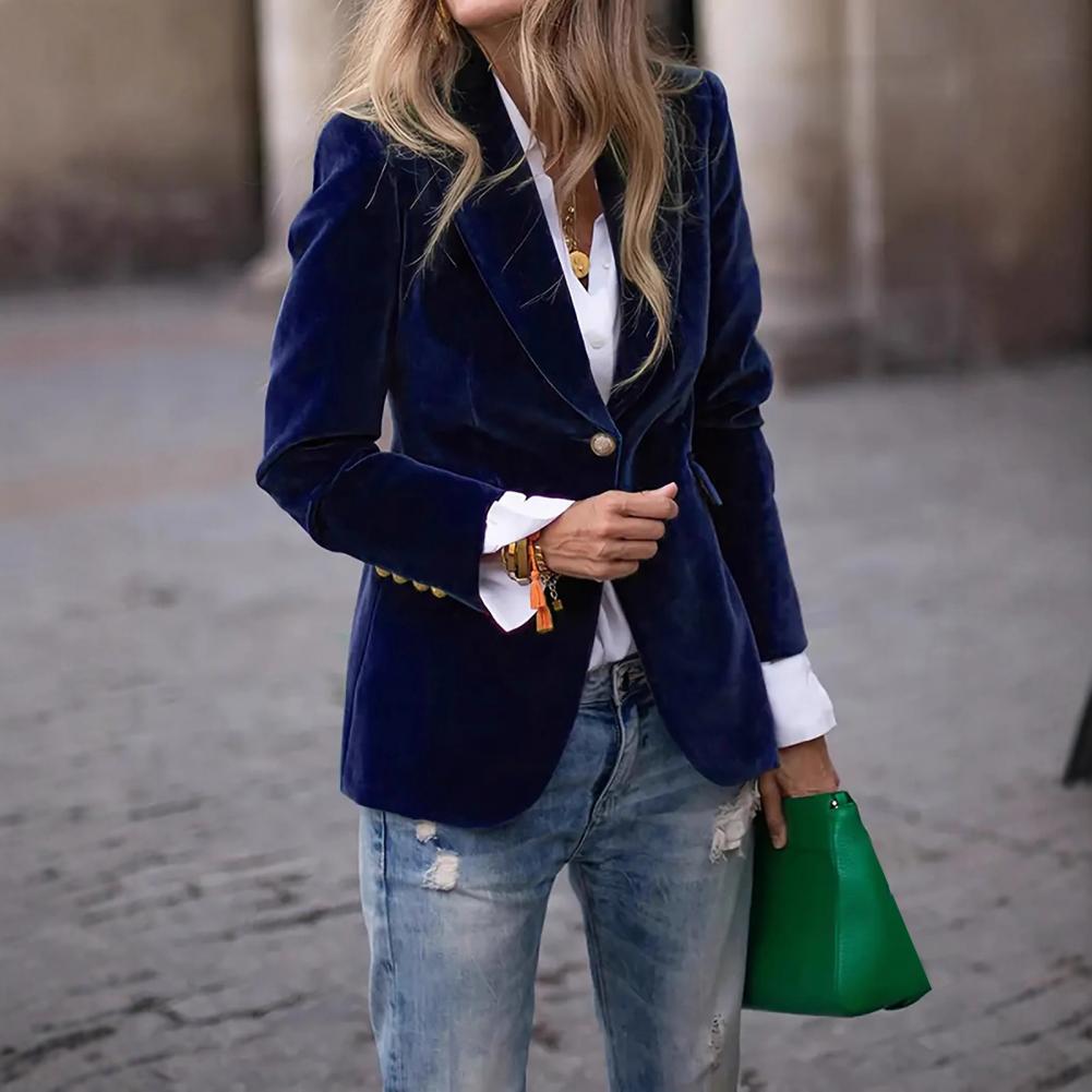 Fluwelen grote maat dames gala - Velvet Blazer Women recensie en prijs