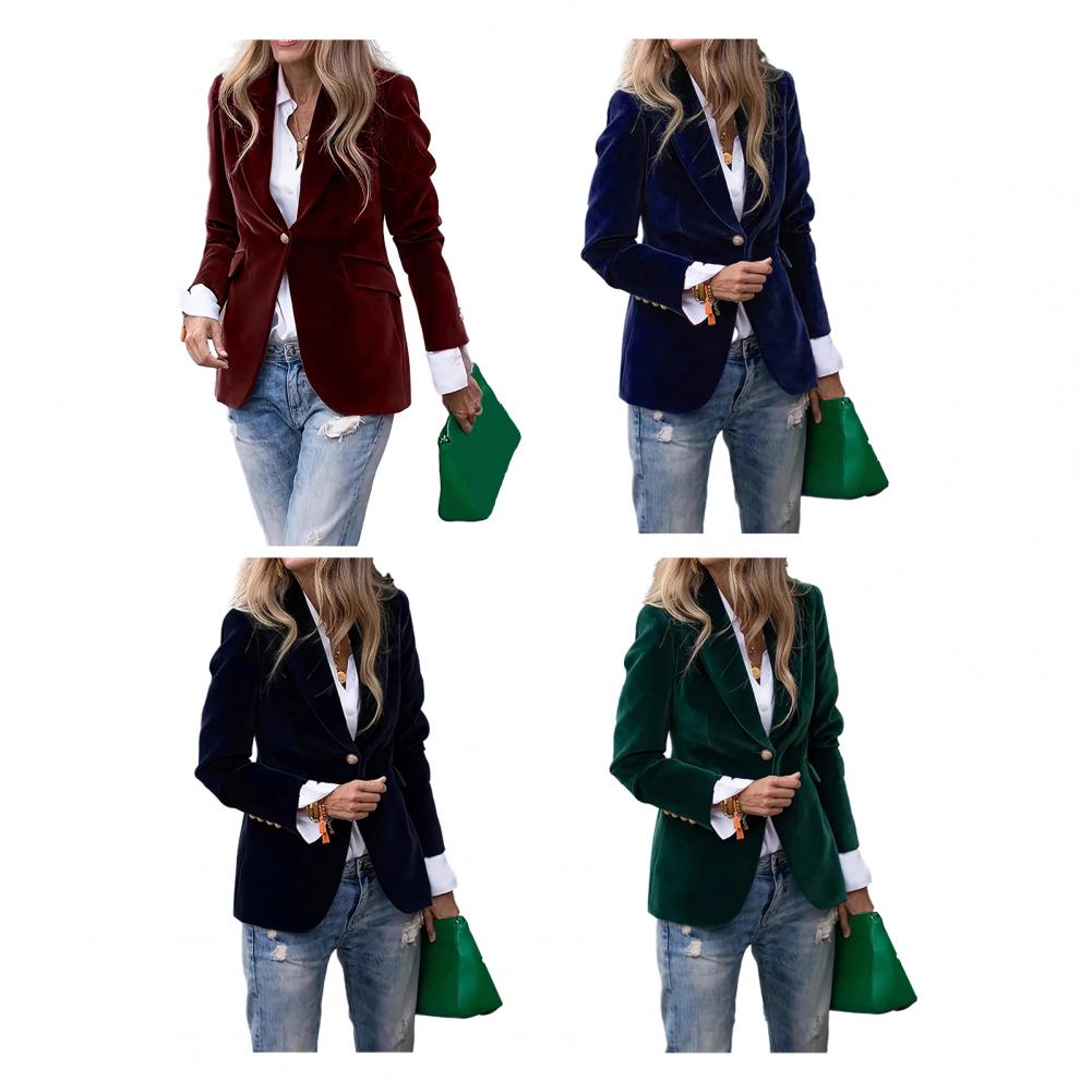 Fluwelen grote maat dames gala - Velvet Blazer Women recensie en prijs