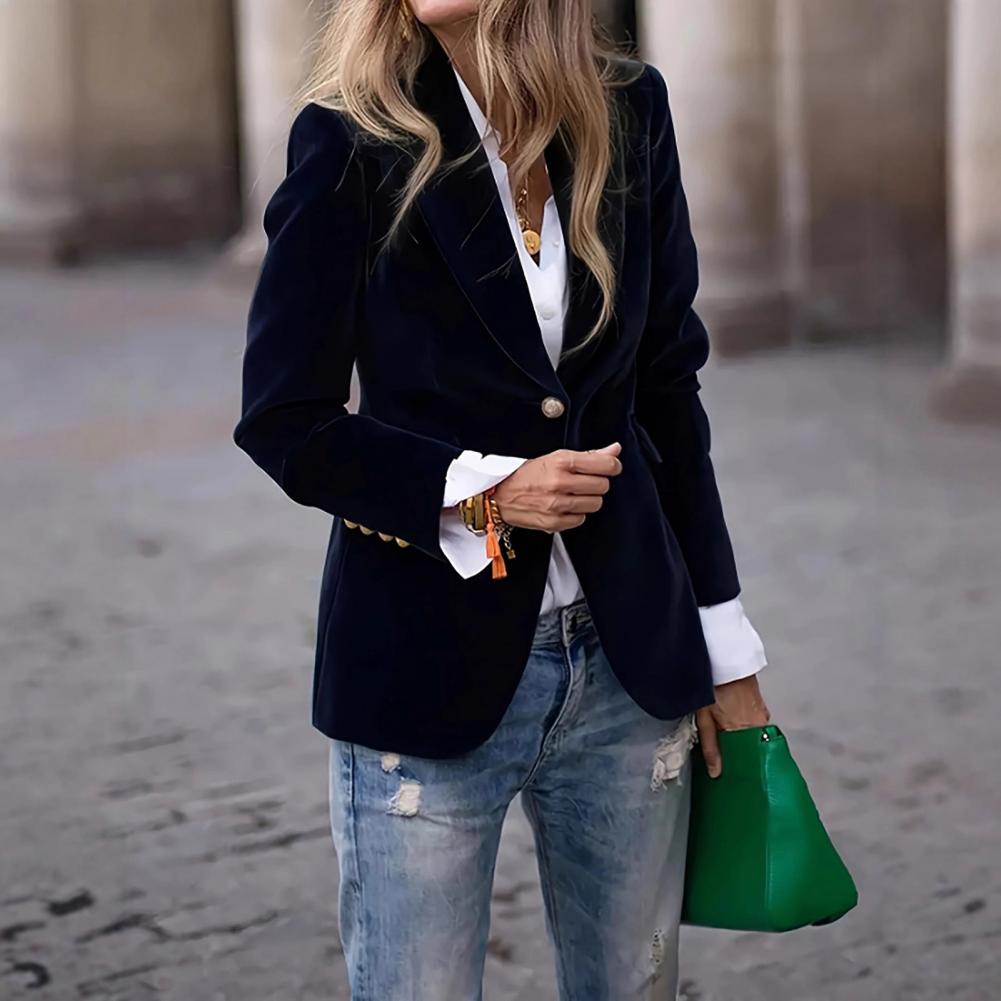 Fluwelen grote maat dames gala - Velvet Blazer Women recensie en prijs