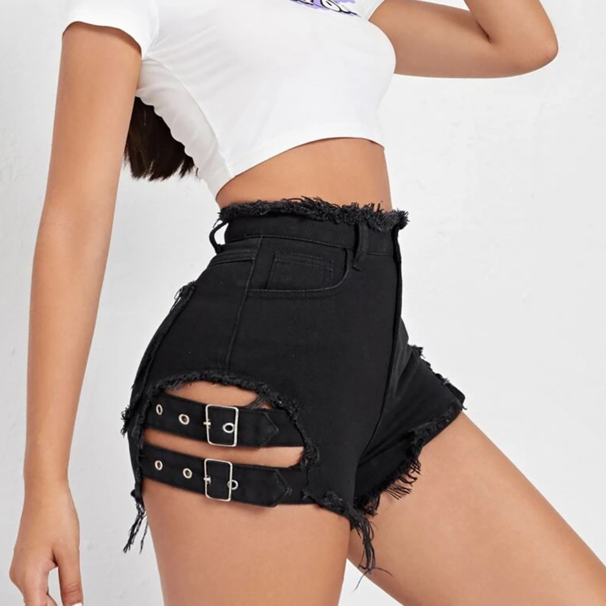 Dames denim shorts met hoge ta - Denim Shorts Women recensie en prijs