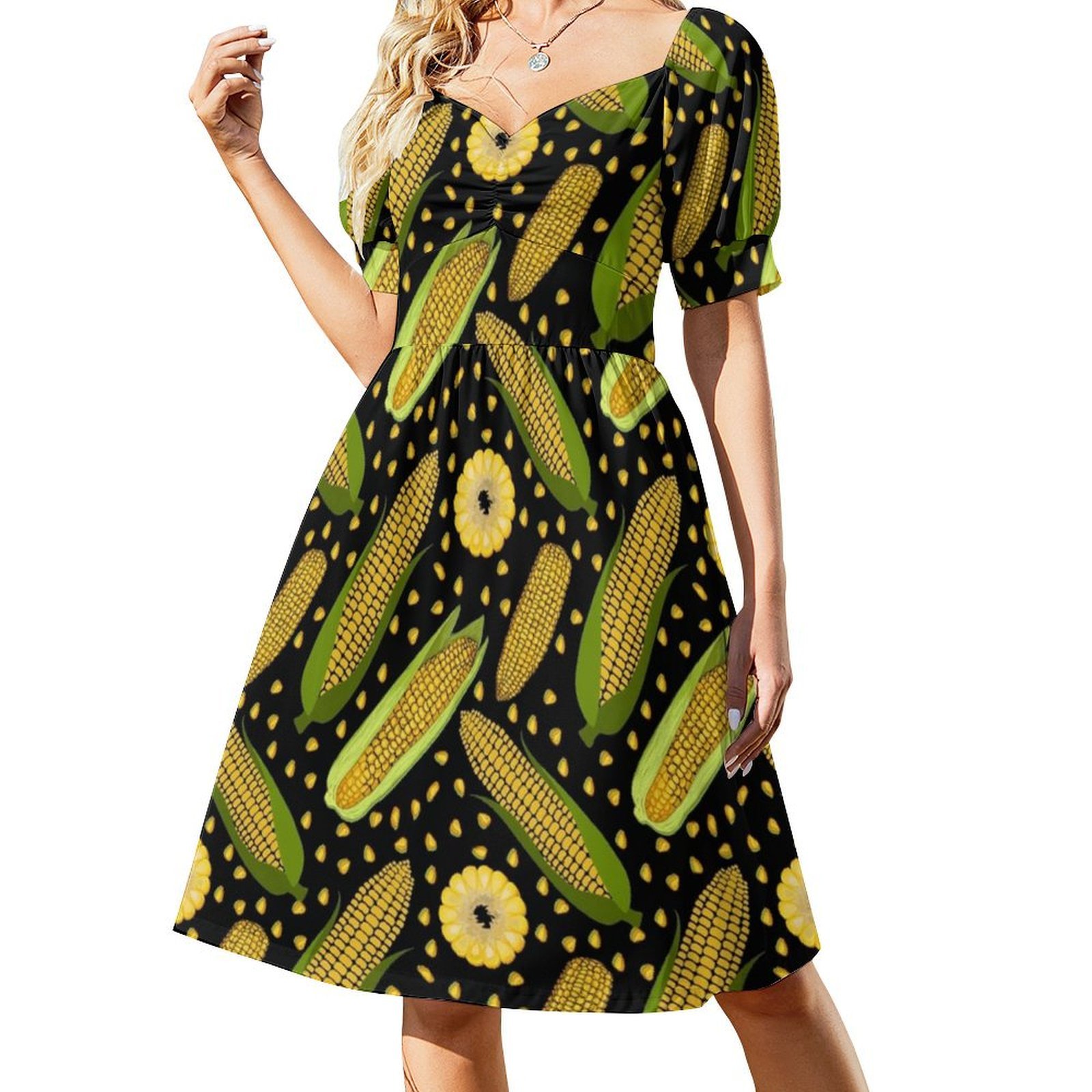 Maïspatroon Bloemen Kieljurk V - Smocked Dress Women recensie en prijs